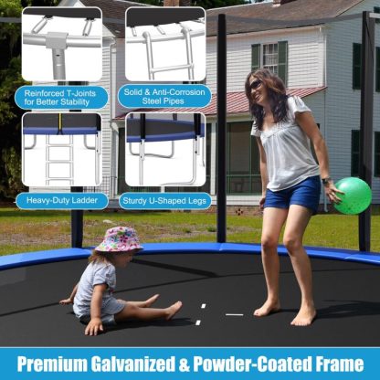 Trampolines |  8/10/12/14/15/16 FT Outdoor Trampoline Bounce Combo W/Closure Net Sports & Fitness Trampolines