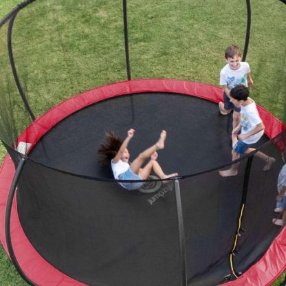 Trampolines |  8FT Trampoline with Enclosure – Recreational Trampolines with Ladder and AntiRust Coating, ASTM Approval Outdoor Trampoline Sports & Fitness Black & Blue/Orange & Black/Red & Black/Yellow & Black