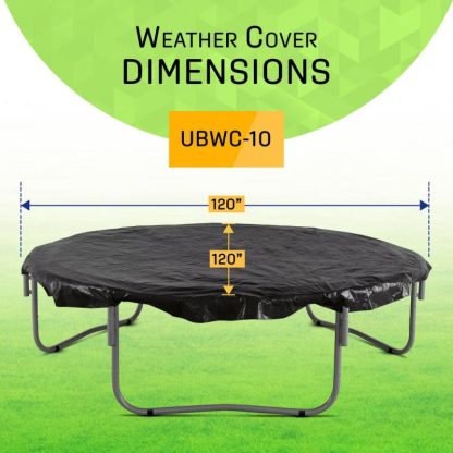 Trampolines |  Machrus 10ft Round Trampoline Weather Cover – Weather-Resistant Trampoline Protective Cover Sports & Fitness Trampolines