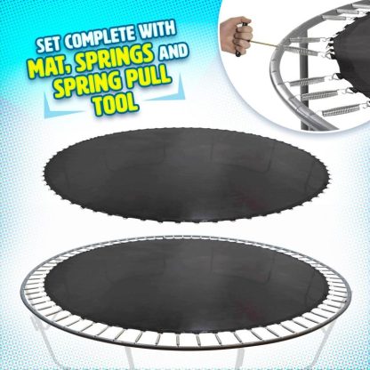 Trampolines |  Machrus 15 ft Trampoline Replacement Mat w/ 96 V-Rings and 6.5″ Springs, Includes Mat, Springs, V-Rings & Spring Pull Tool Sports & Fitness Trampolines