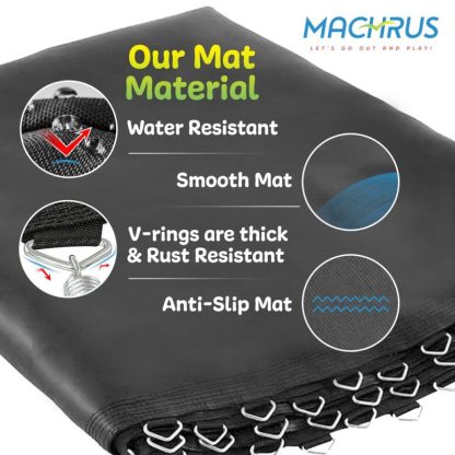 Trampolines |  Machrus 15 ft Trampoline Replacement Mat w/ 96 V-Rings and 6.5″ Springs, Includes Mat, Springs, V-Rings & Spring Pull Tool Sports & Fitness Trampolines