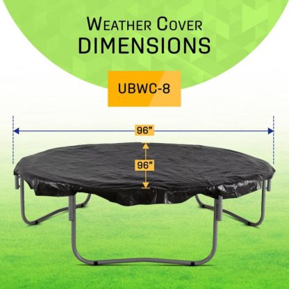 Trampolines |  Machrus 8ft Round Trampoline Weather Cover – Weather-Resistant Trampoline Protective Cover Sports & Fitness Trampolines