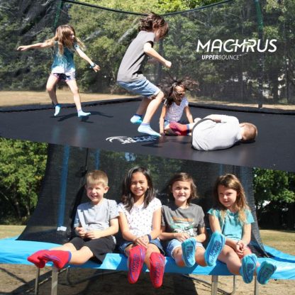 Trampolines |  Machrus Non-Slip Trampoline Ankle Socks – 2 Pairs – 1 Red Pair and 1 Blue Pair Sports & Fitness Trampolines