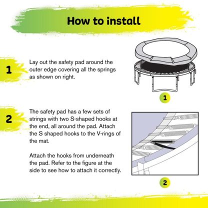 Trampolines |  Machrus Replacement Trampoline Spring Cover Safety Pad for 16x14FT Oval Trampolines Sports & Fitness Trampolines