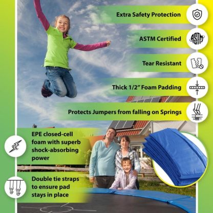 Trampolines |  Machrus Replacement Trampoline Spring Cover Safety Pad for 16x14FT Oval Trampolines Sports & Fitness Trampolines