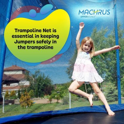 Trampolines |  Machrus Trampoline Replacement Net, For 7.5′ Round Frame Using 6 Straight Poles, Installs Outside of Frame-NET ONLY Sports & Fitness Trampolines