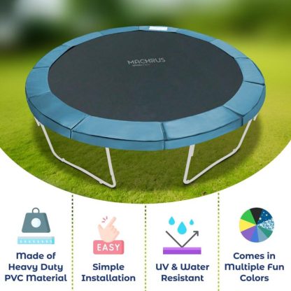 Trampolines |  Machrus Trampoline Super Spring Cover Safety Pad; Fits 9 FT Round Trampoline Frame Sports & Fitness Maui Marble/Purple/Aquamarine/Starry Night