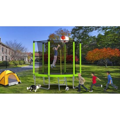 Trampolines |  Spacious Design Trampoline Solid Base Structure, Safety Pad For Kid Sports & Fitness Trampolines