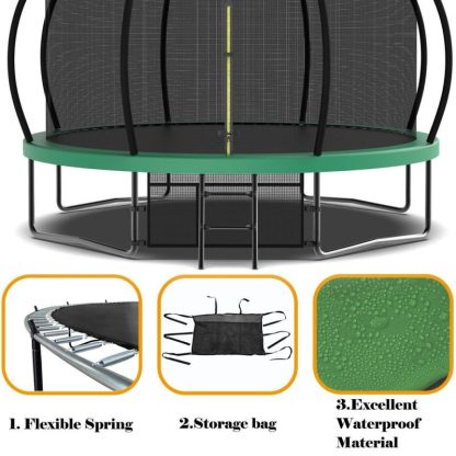 Trampolines |  Spacious Design Trampoline Solid Base Structure, Safety Pad For Kid Sports & Fitness Trampolines