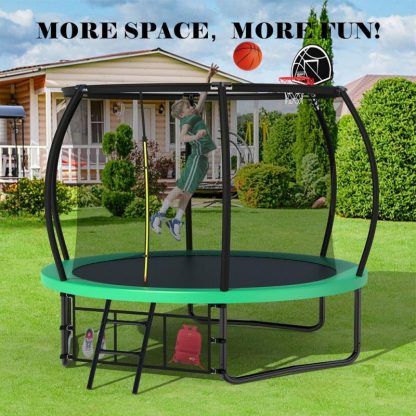 Trampolines |  Spacious Design Trampoline Solid Base Structure, Safety Pad For Kid Sports & Fitness Trampolines