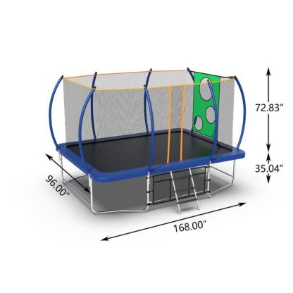 Trampolines |  Spacious Design Trampoline Solid Base Structure, Safety Pad For Kid Sports & Fitness Trampolines