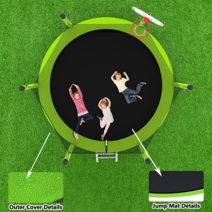 Trampolines |  Spacious Design Trampoline Solid Base Structure, Safety Pad For Kid Sports & Fitness Trampolines