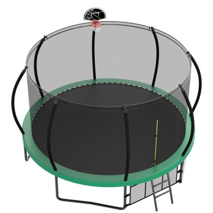 Trampolines |  Spacious Design Trampoline Solid Base Structure, Safety Pad For Kid Sports & Fitness Trampolines