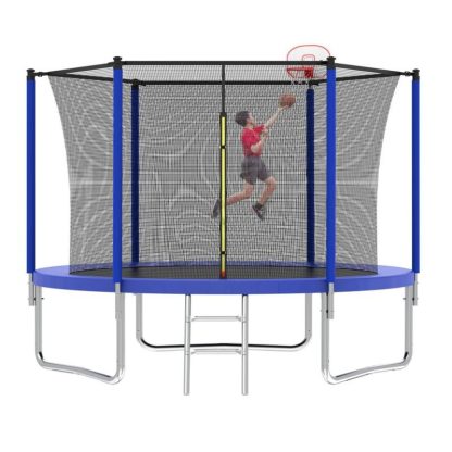 Trampolines |  Spacious Design Trampoline Solid Base Structure, Safety Pad For Kid Sports & Fitness Trampolines