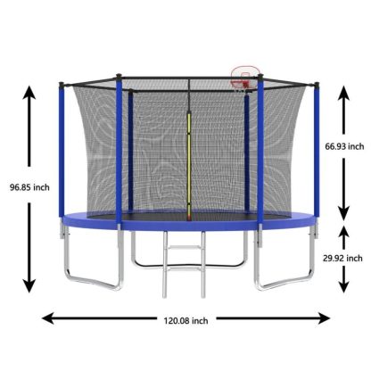 Trampolines |  Spacious Design Trampoline Solid Base Structure, Safety Pad For Kid Sports & Fitness Trampolines