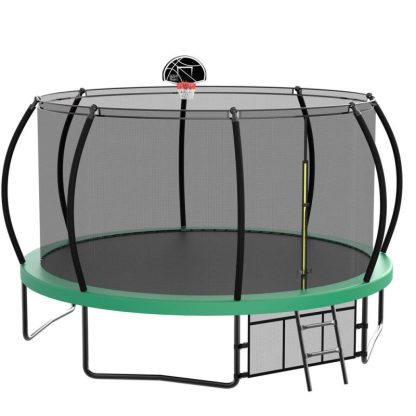 Trampolines |  Spacious Design Trampoline Solid Base Structure, Safety Pad For Kid Sports & Fitness Trampolines