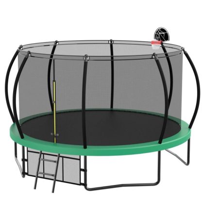 Trampolines |  Spacious Design Trampoline Solid Base Structure, Safety Pad For Kid Sports & Fitness Trampolines