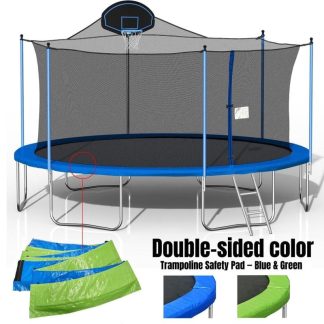 Trampolines |  Trampoline Kids and Adults Outdoor Jumbo Round 16 Ft Trampoline with Enclosure Sports & Fitness Trampolines