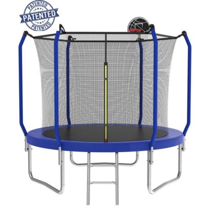 Trampolines |  Trampoline with Basketball Hoop, Outdoor Trampoline with Enclosure Net Sports & Fitness Trampolines