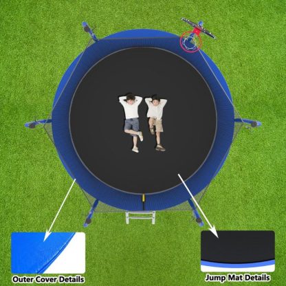 Trampolines |  Trampoline with Basketball Hoop, Outdoor Trampoline with Enclosure Net Sports & Fitness Trampolines