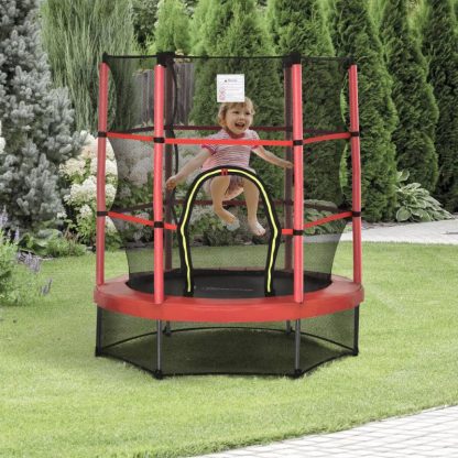 Trampolines |  Trampoline with Enclosure Net, Springless Design, Safety Pad and Steel Frame Sports & Fitness Trampolines