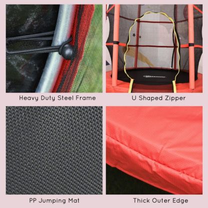 Trampolines |  Trampoline with Enclosure Net, Springless Design, Safety Pad and Steel Frame Sports & Fitness Trampolines