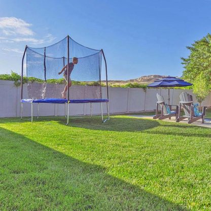 Trampolines |  Trampolines 10 -Foot Round Trampoline and Enclosure with spring – Blue Sports & Fitness Trampolines