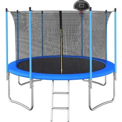 Trampolines |  Trampolines 10FT Round Trampoline with Enclosure Sports & Fitness Trampolines