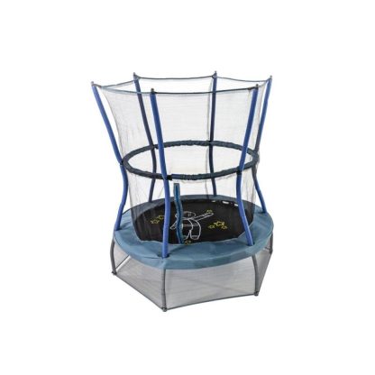 Trampolines |  Trampolines Mini Trampoline with Enclosure Net – Dark Blue/Grey with Astronaut Sports & Fitness Dark Blue-Grey With Astronaut