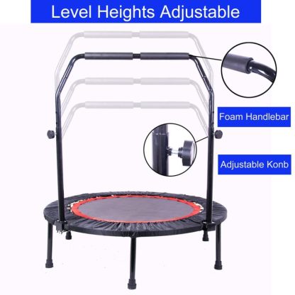 Trampolines |  Weight Loss Artifact – Foldable Mini Trampoline Small & Portable Trampoline 3FT High Load Capacity Sports Elastic Mesh – Black Sports & Fitness Trampolines