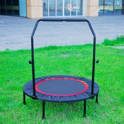 Trampolines |  Weight Loss Artifact – Foldable Mini Trampoline Small & Portable Trampoline 3FT High Load Capacity Sports Elastic Mesh – Black Sports & Fitness Trampolines