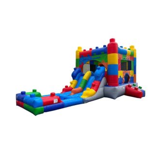 Inflatable Bounce Houses |  Block Party 14’x26’ Bounce House Water Slide Combo Inflatable Bounce Houses Inflatable Bounce Houses