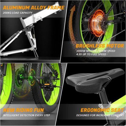 Cycling |  Foldable Electric Bicycle with 9-Speed Gear and Dual Shock Absorber Cycling Cycling