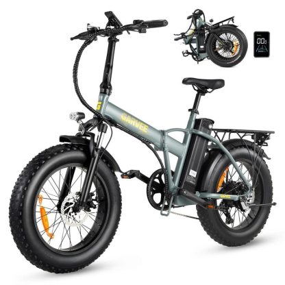 Cycling |  20″ 48V 500W Foldable Electric Bicycle for Adults with Pedal-Assist Cycling Cycling