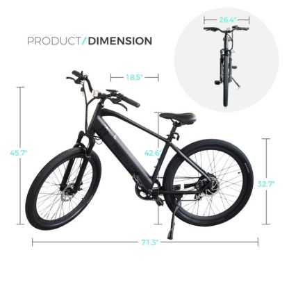 Cycling |  27.5″ 7 Speed Ebike for Adults in Black Cycling Cycling