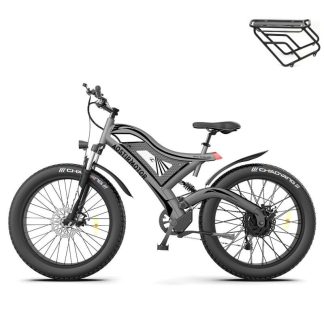 Cycling |  S18 26″ 750W Electric Bike Fat Tire 48V 15AH Removable Lithium Battery for Adults Cycling Black