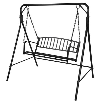 Outdoor Play |  Outdoor 2-person Iron Porch Swing Set with Stand Outdoor Play Outdoor Play