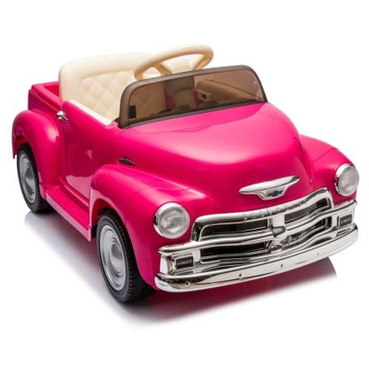 Outdoor Play |  Pink Chevrolet 3100 pickup Kids Ride On Truck Car with Parents Control 3 speeds LED Lights Bluetooth USB Outdoor Play Outdoor Play