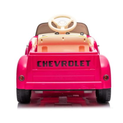 Outdoor Play |  Pink Chevrolet 3100 pickup Kids Ride On Truck Car with Parents Control 3 speeds LED Lights Bluetooth USB Outdoor Play Outdoor Play