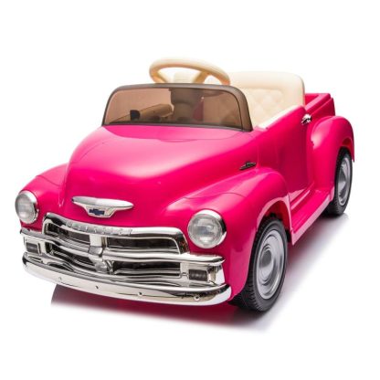 Outdoor Play |  Pink Chevrolet 3100 pickup Kids Ride On Truck Car with Parents Control 3 speeds LED Lights Bluetooth USB Outdoor Play Outdoor Play