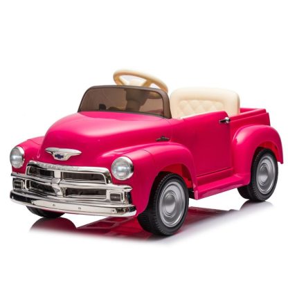 Outdoor Play |  Pink Chevrolet 3100 pickup Kids Ride On Truck Car with Parents Control 3 speeds LED Lights Bluetooth USB Outdoor Play Outdoor Play