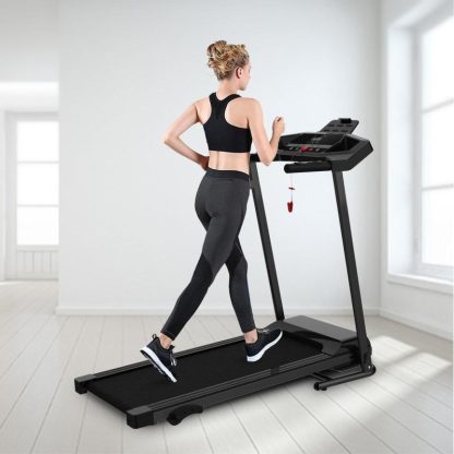 Home Gyms |  Motorized Electric Treadmill for Home – 3 Level Manual Inclination & Foldable Running Machine with 12 Programs with Phone Holder Home Gyms Home Gyms